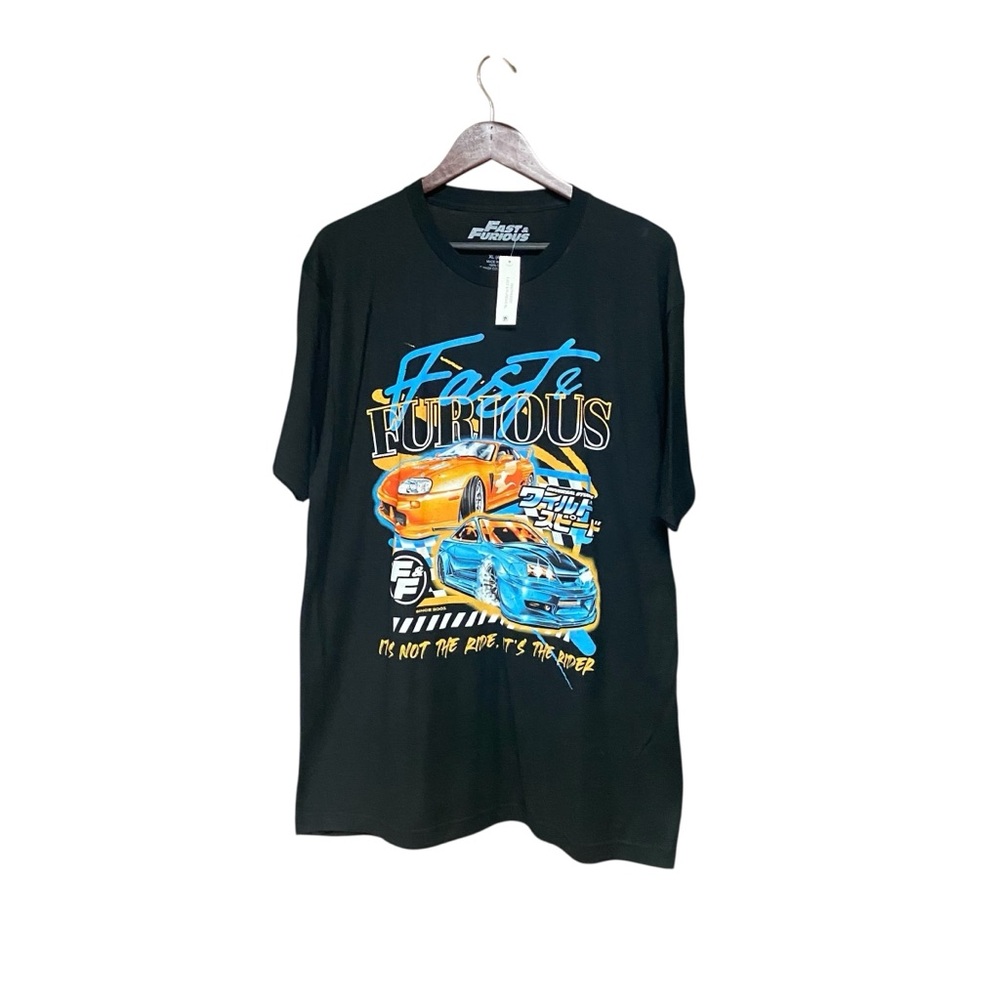 Fast & Furious Men’s XL Graphic T-Shirt Black Graphic Tee Shirt for Men